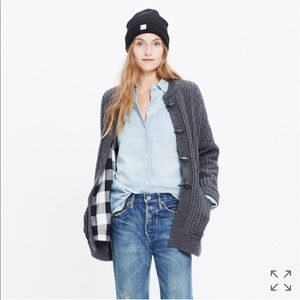 Madewell Plaid Lined Sweater Coat XS/S